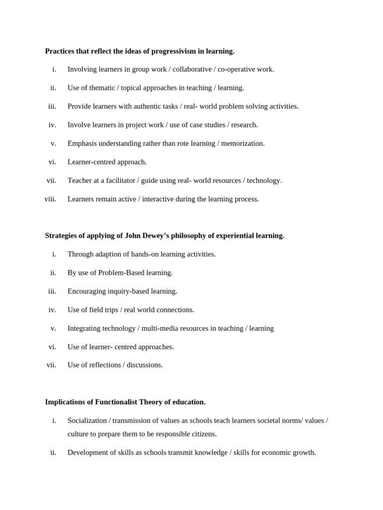 Progressivism in Education Practices | PDF | Learning | Socialization