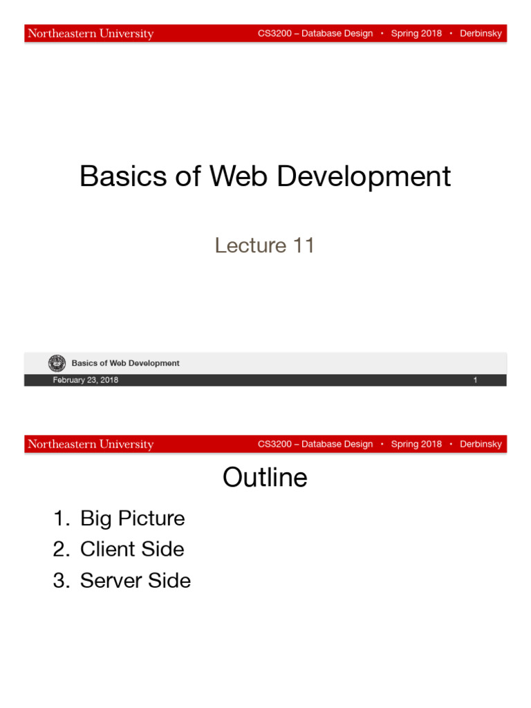 Web Development Basics Overview | PDF | World Wide Web | Internet & Web