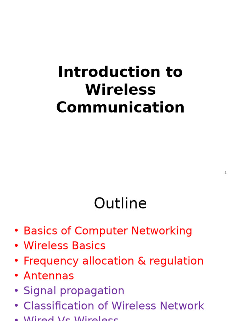 Wireless Communication Fundamentals | PDF | Antenna (Radio) | Computer ...