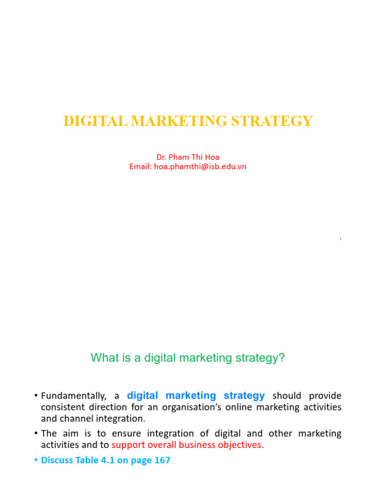 Session 6 - Digital Marketing Strategy | PDF