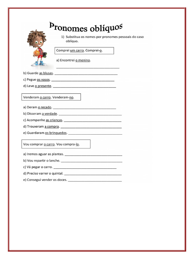 Pronomes Pessoais: Tipos e Funções | PDF | Pronome | Assunto (gramática)