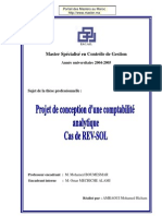 These Professionnelle Projet Conception Comptabilite Analytique