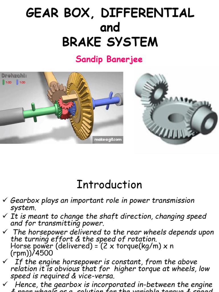 Gearbox and Differential Systems in Tractors | PDF | Manual ...