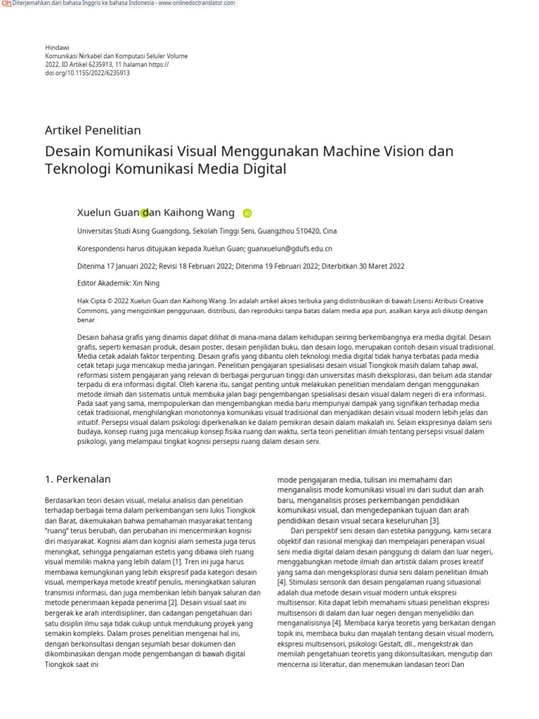 Desain Visual dengan Machine Vision | PDF