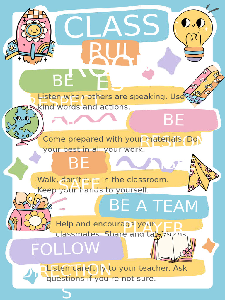 Classroom Rules for Respectful Learning | PDF | Classroom | Learning