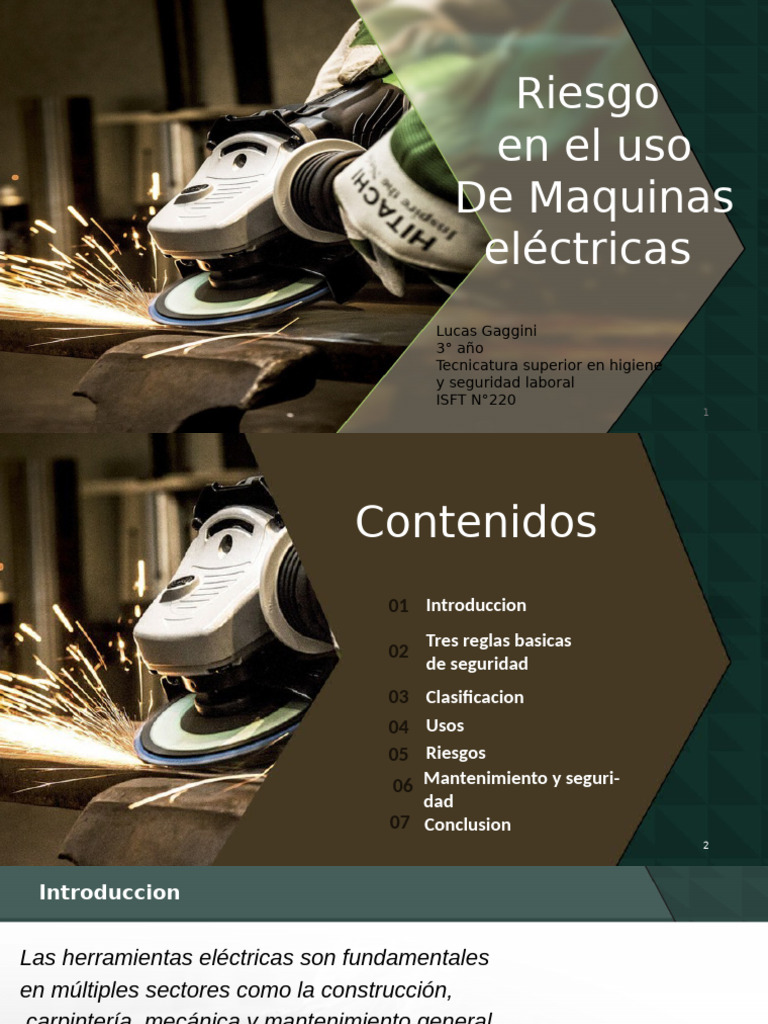 Riesgos y Seguridad en Herramientas Eléctricas | PDF