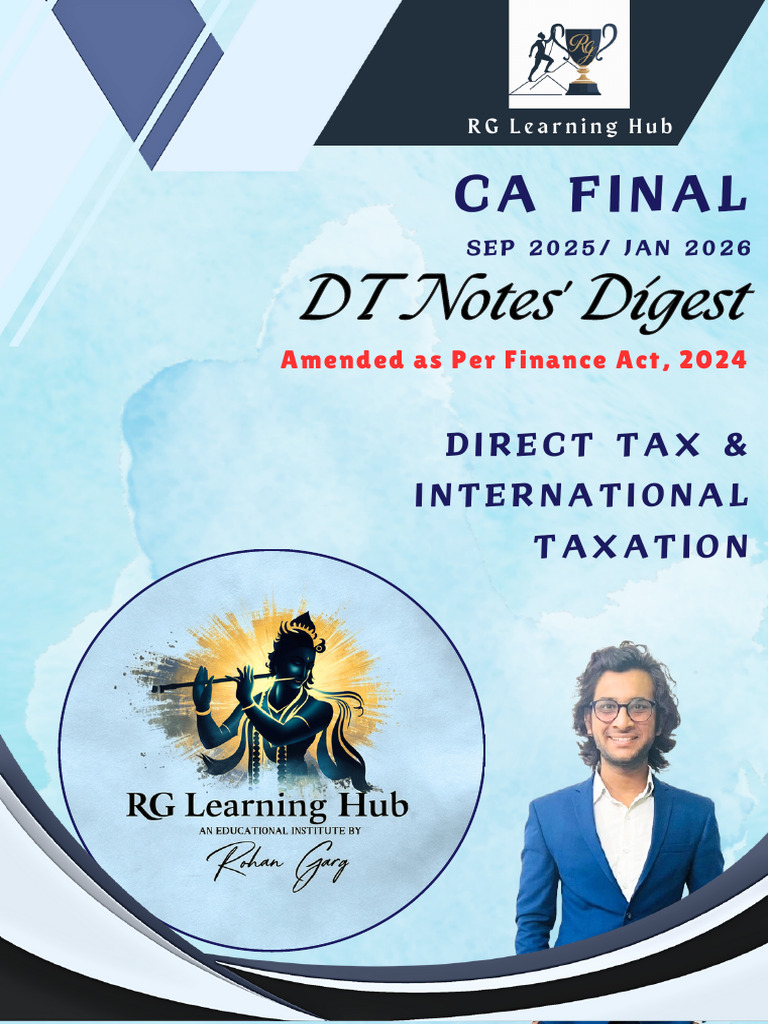 Direct & International Taxation Guide | PDF | Tax Deduction | Depreciation