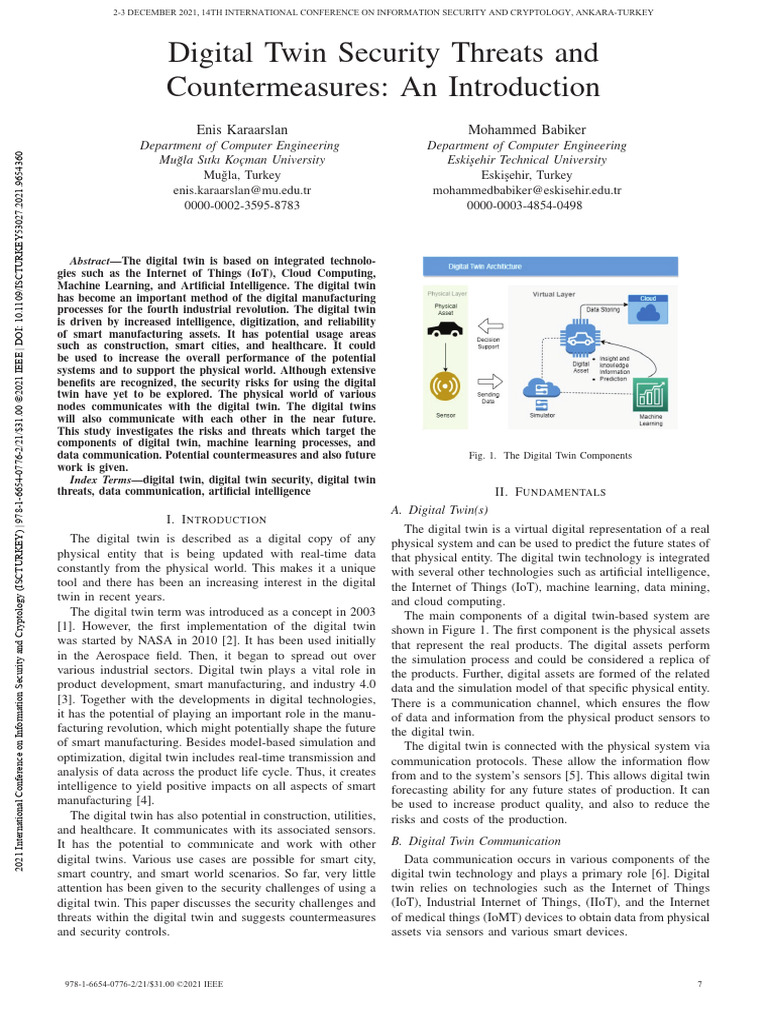 Digital Twin Security Risks and Solutions | PDF | Computer Security ...