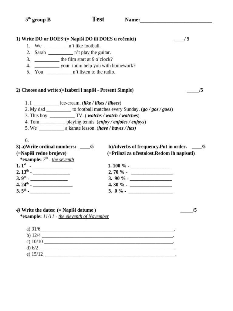 English Grammar Test for Students | PDF | Chess Openings | Chess