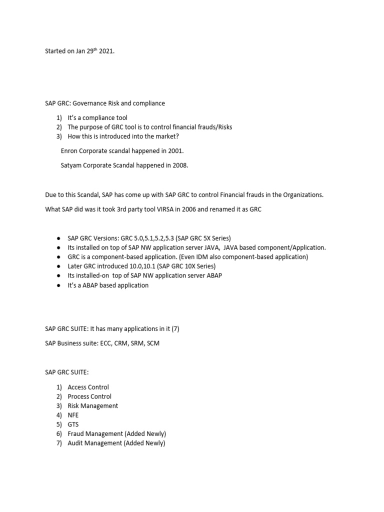 SAP GRC Overview: Compliance & Risk Management | PDF | Risk | Business