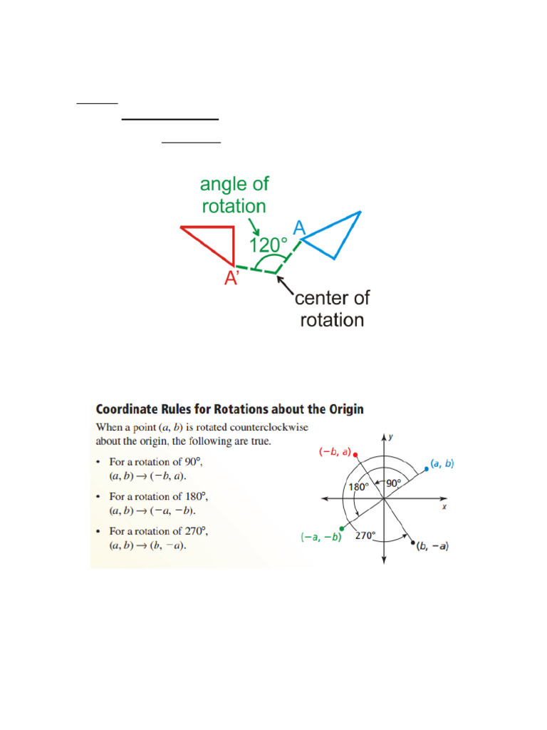 Geometry Rotations and Transformations | PDF