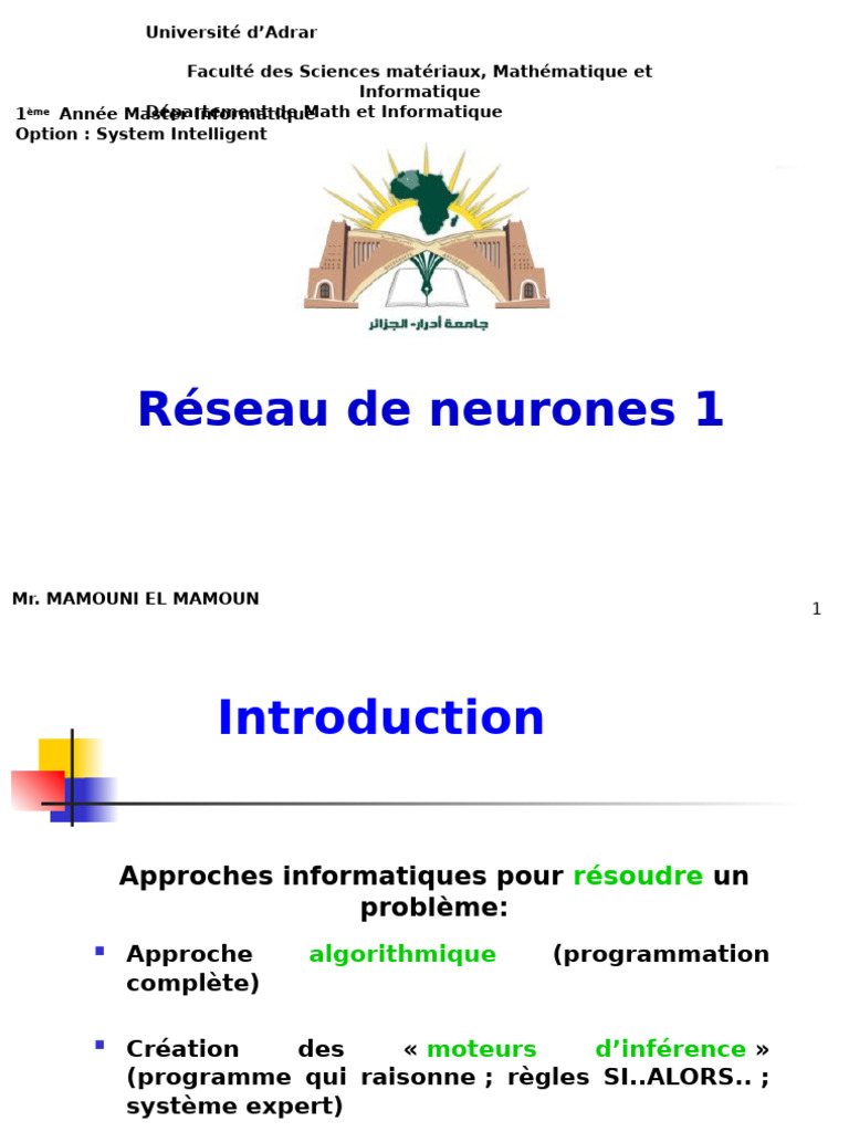 Introduction aux réseaux de neurones | PDF | Cerveau | Neurone