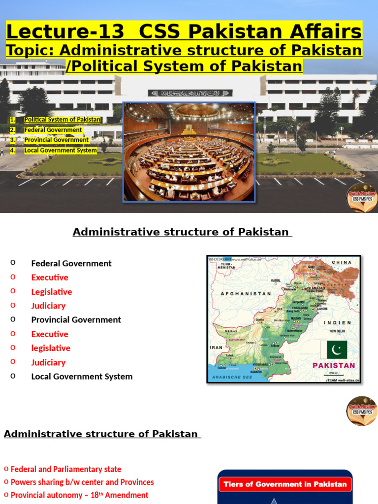 Pakistan's Political System Overview | PDF | Bill (Law) | Government
