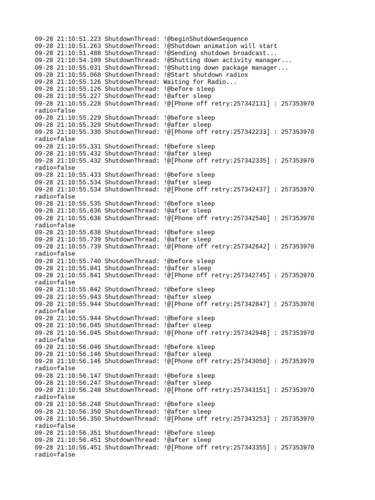 Phone Shutdown Log Analysis | PDF