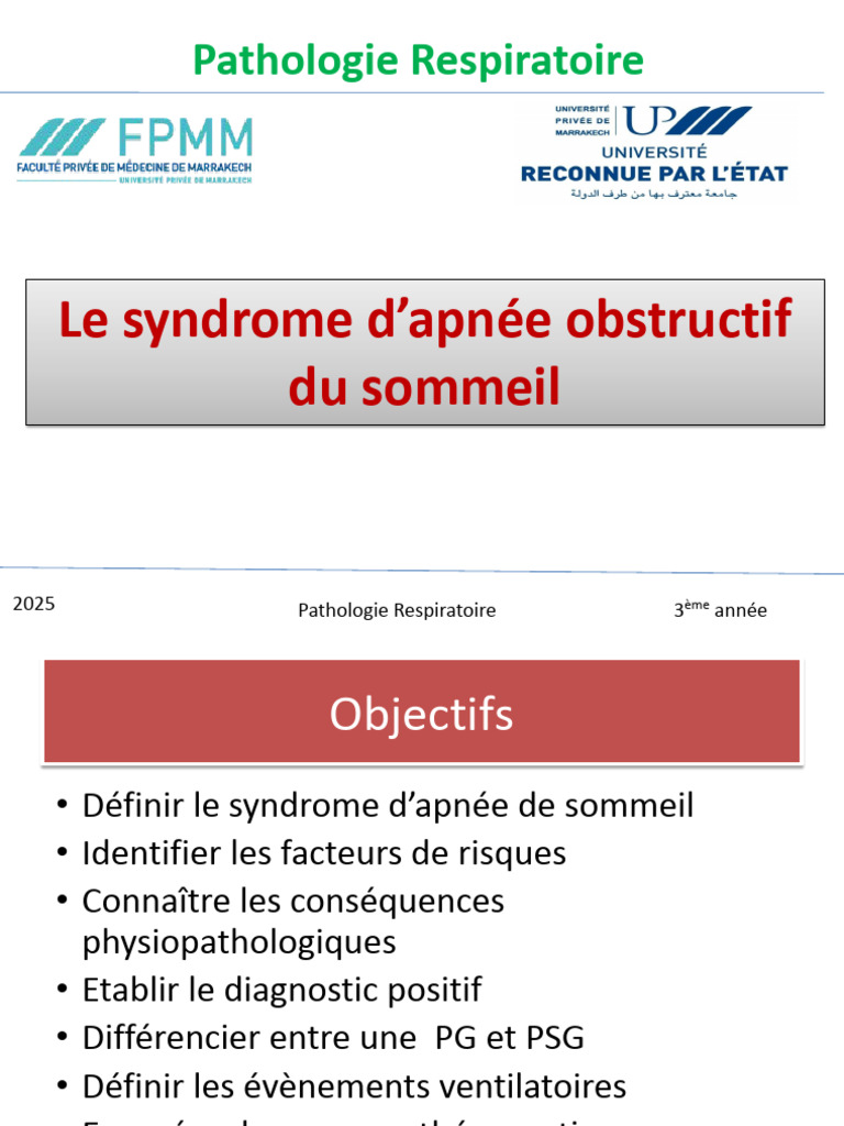 Apnée du sommeil : diagnostic et traitement | PDF | Syndrome d'apnées ...