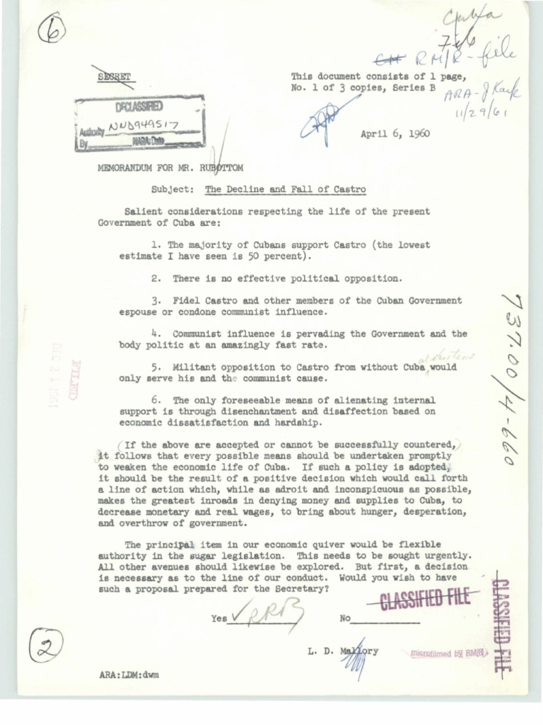 Strategies to Undermine Castro's Regime | PDF | Cuba | Politics Of Cuba