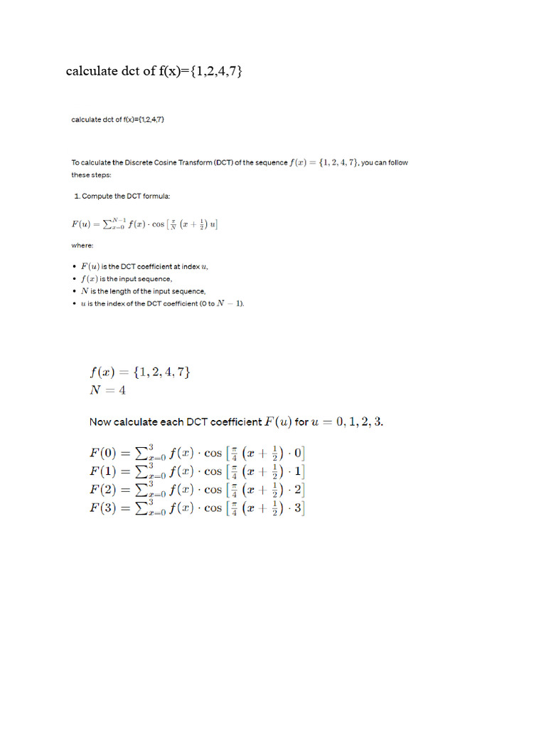 DCT Solution | PDF