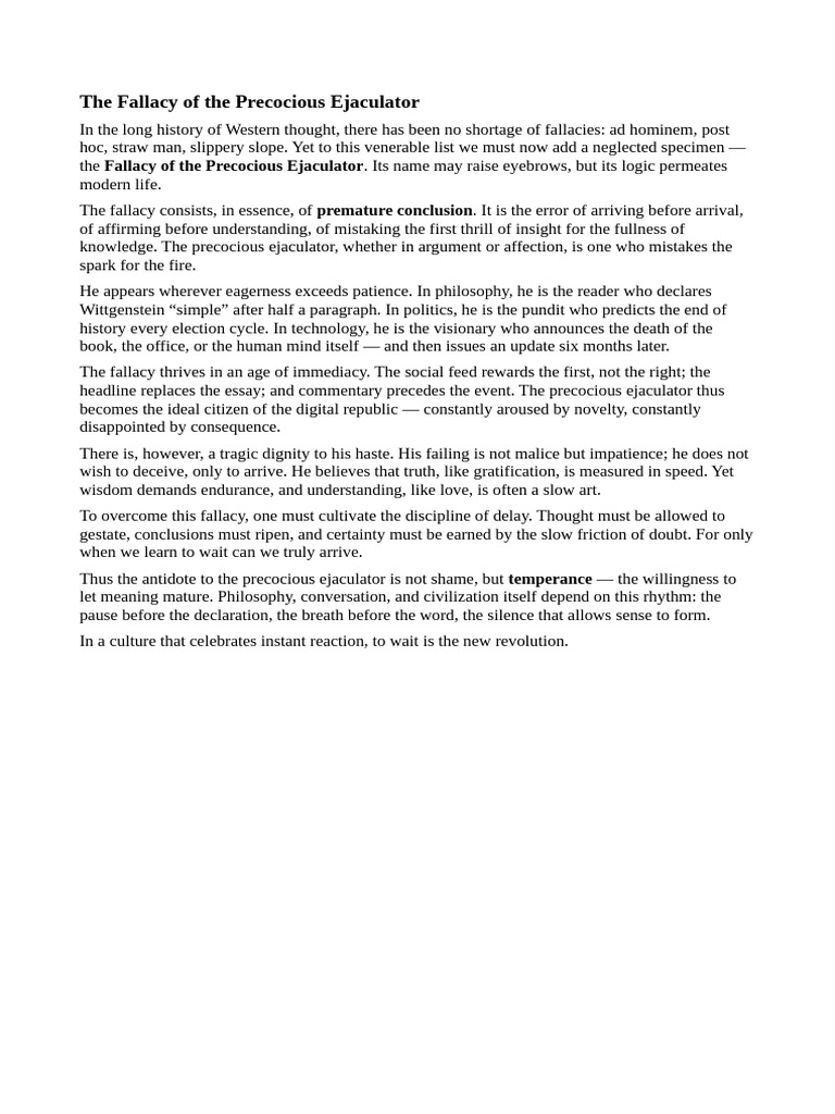 The Fallacy | PDF