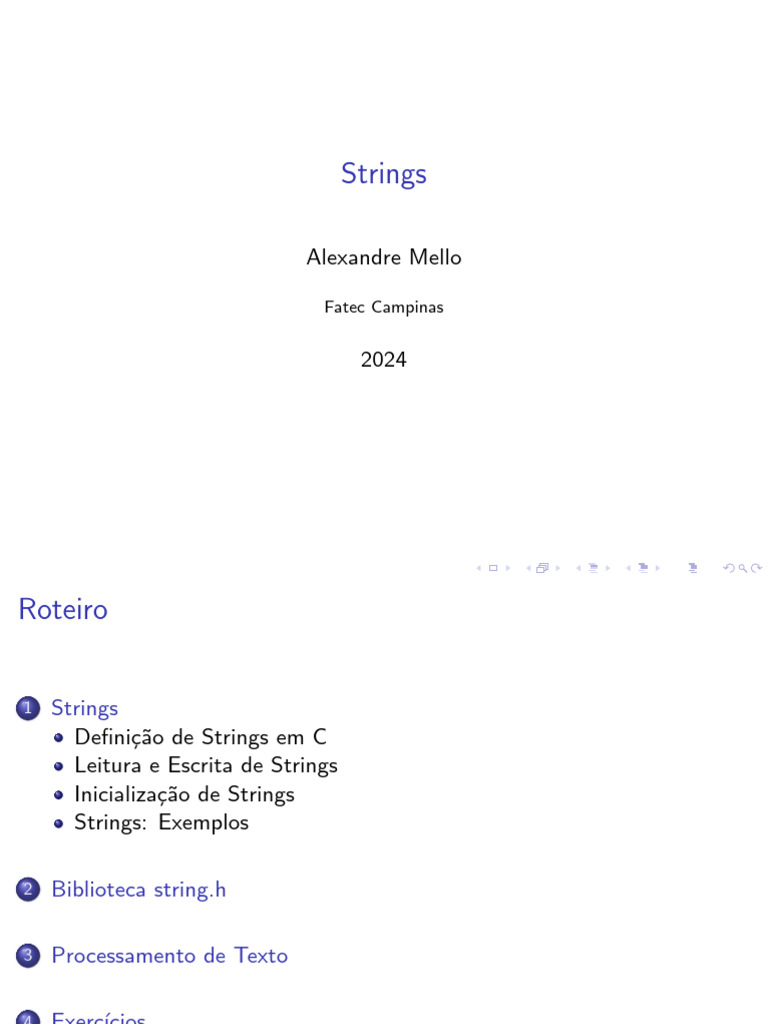 Strings em C: Definição e Exemplos | PDF | String (Ciência da ...