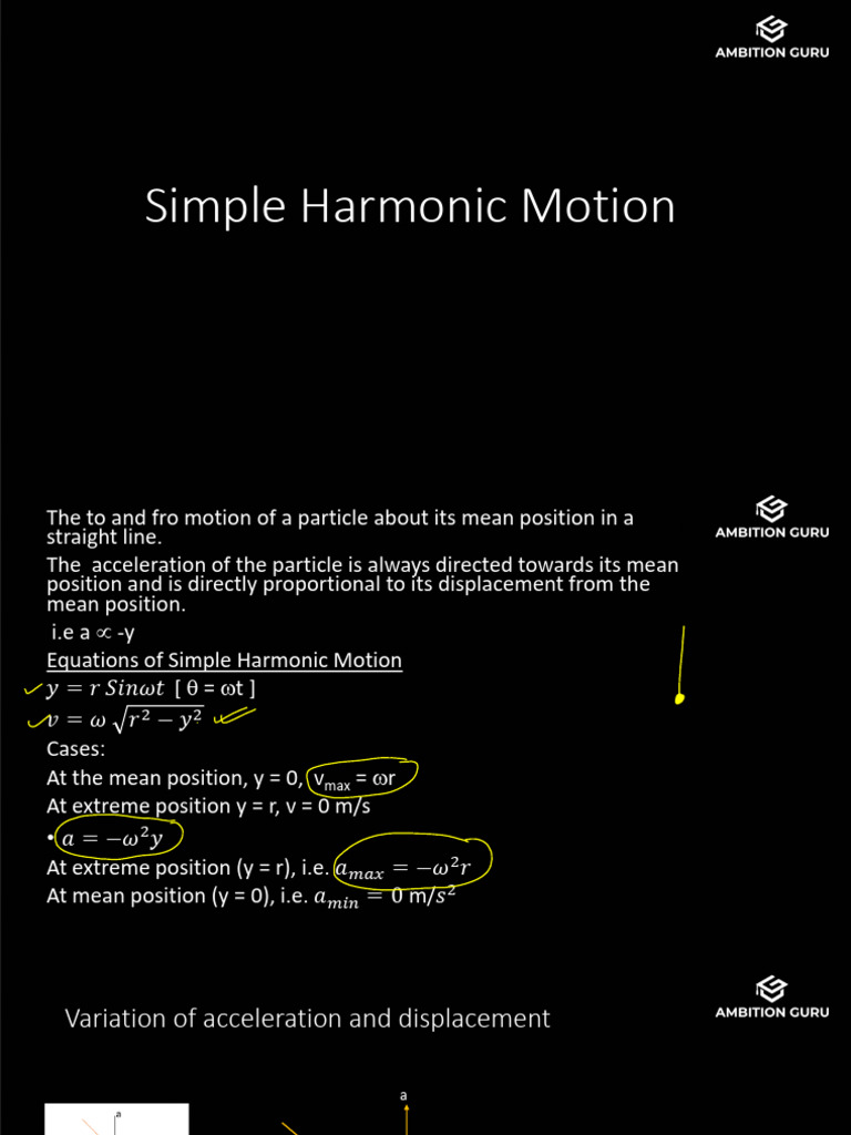 Understanding Simple Harmonic Motion | PDF | Oscillation | Pendulum