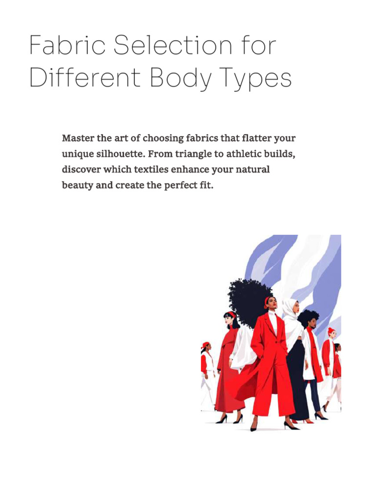 Fabric Selection For Different Body Types | PDF | Textiles | Human ...