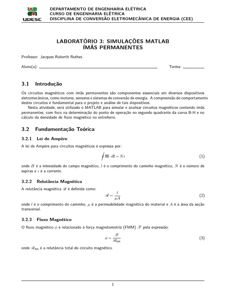 Lab CEE 03 | PDF | Magnetismo | Campo magnético