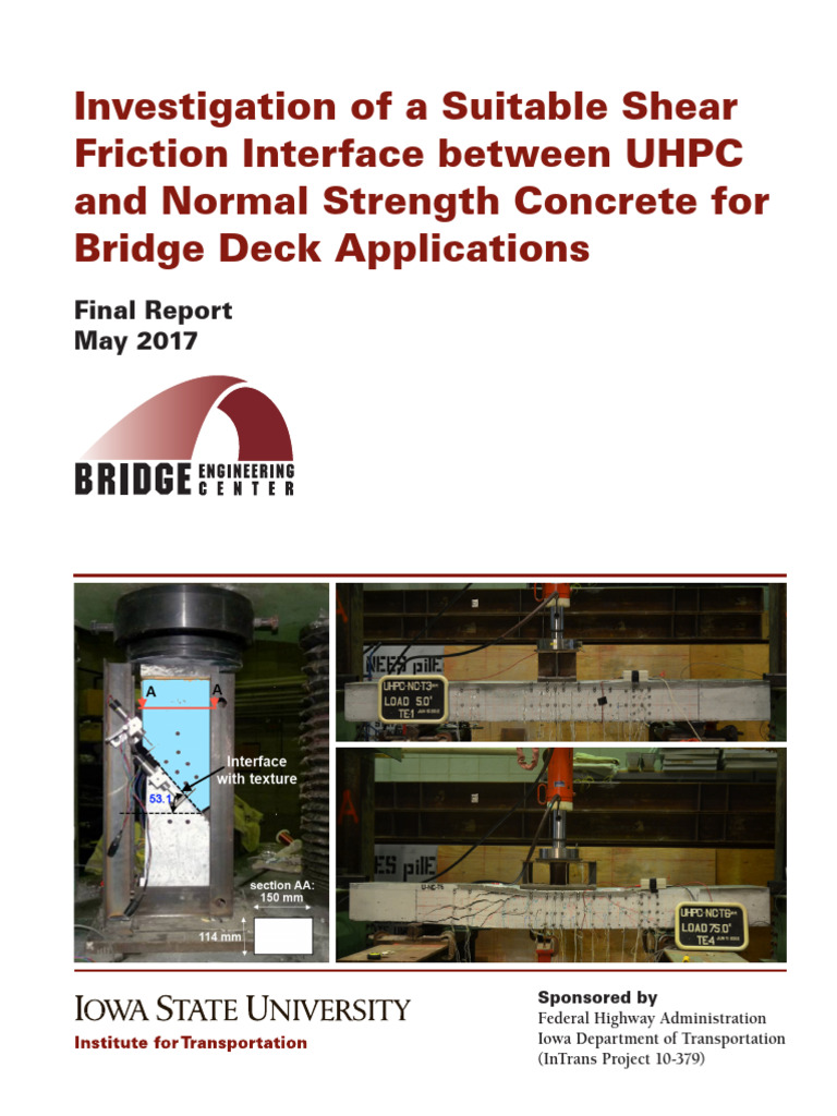 UHPC-NC Interface For Bridge Decks W CVR | PDF | Concrete | Strength Of ...