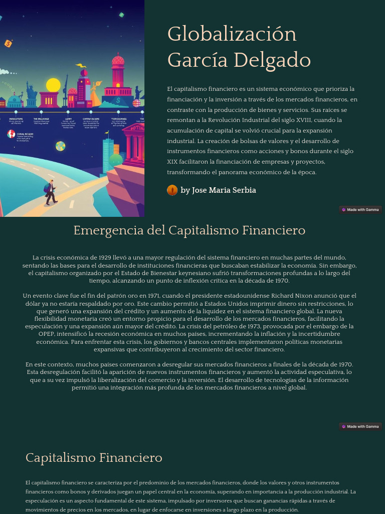 Impacto del Capitalismo Financiero en la Globalización | PDF ...