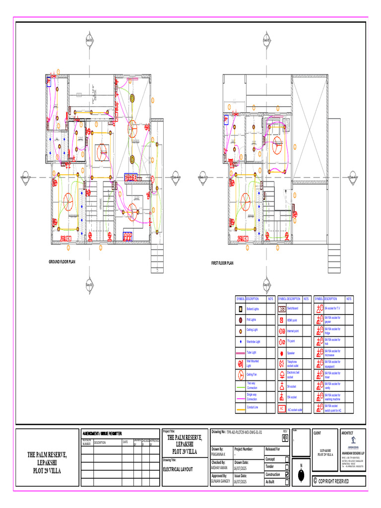 Ground and First Floor Electrical Layout | PDF | Electrical Equipment