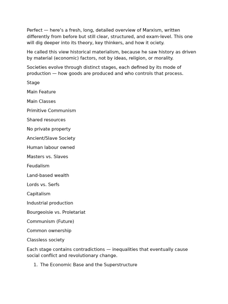 Comprehensive Guide to Marxism Theory | PDF | Marxism | Karl Marx