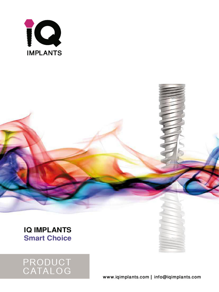IQ Implants Dental Product Catalog | PDF | Dental Implant