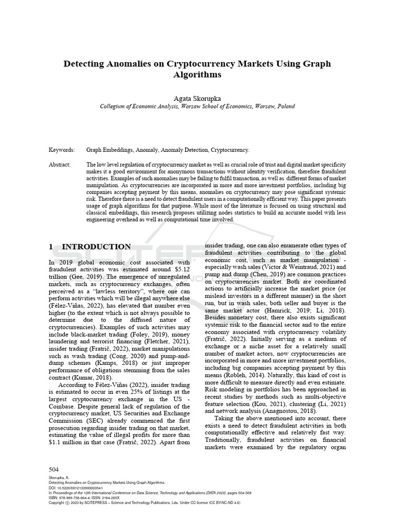 Crypto Anamoly Detector Reference Paper | PDF | Cryptocurrency | Market  (Economics)