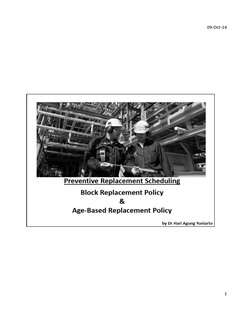 05 - Preventive Replacement Scheduling | PDF | Mathematical ...