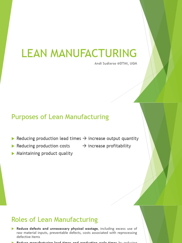 Lean Manufacturing Techniques Explained | PDF | Lean Manufacturing ...