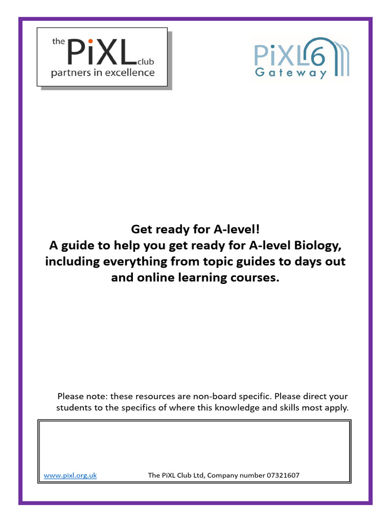 A Level Biology Transition Pack Guide | PDF | Nucleic Acid Sequence | Gene