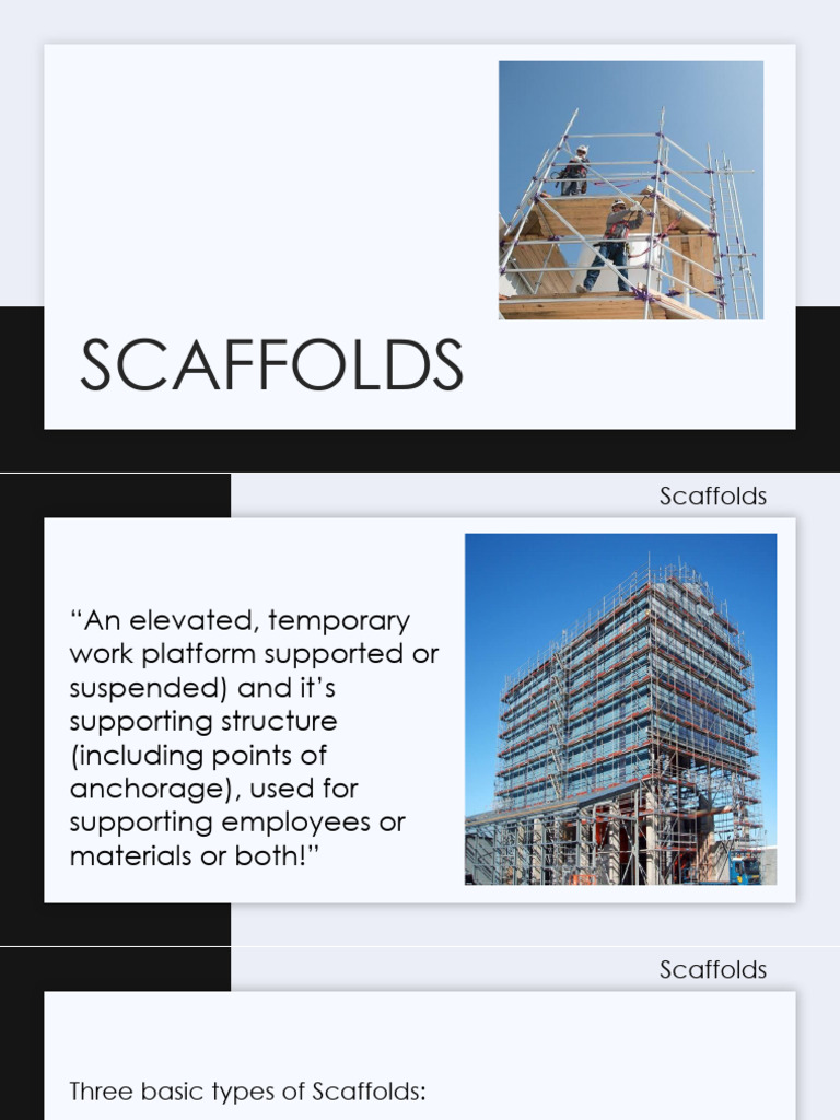 Types and Safety of Scaffolds in Construction | PDF | Scaffolding ...