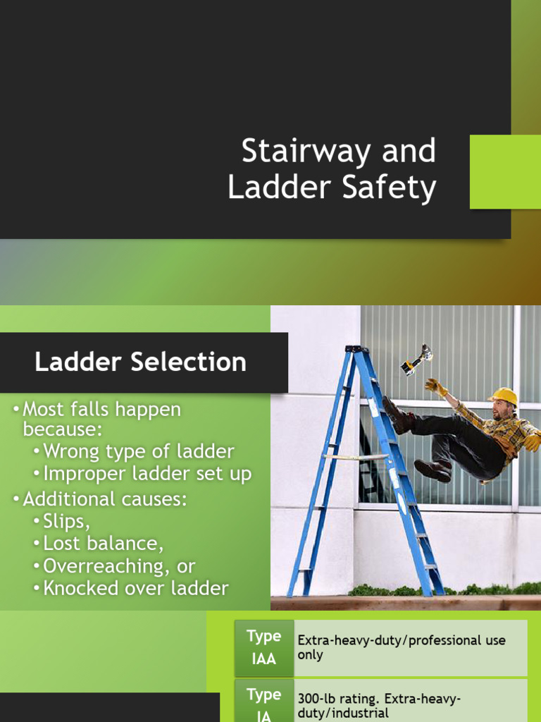 Ladder and Stairway Safety Guidelines | PDF | Stairs | Ladder