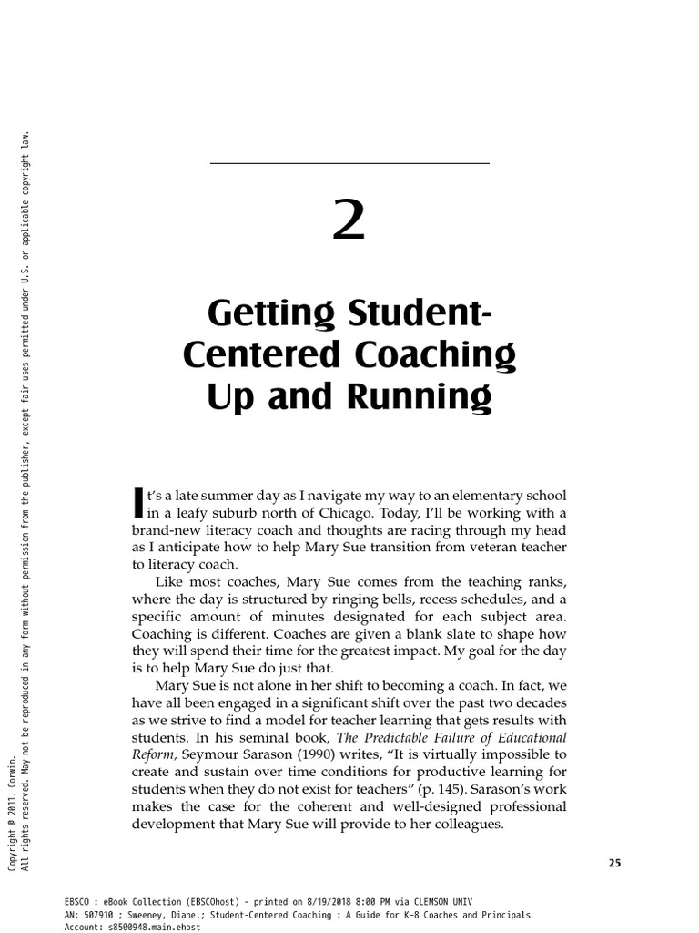 Chapter 2 Getting Student-Centered Coaching Up and Running | PDF ...