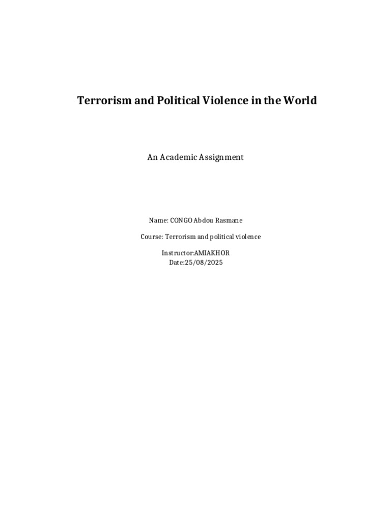 Global Terrorism and Political Violence Analysis | PDF | Violence ...