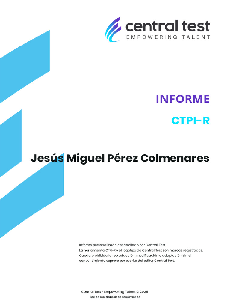 Informe CTPI-R: Perfil de Jesús Colmenares | PDF | Iniciativa ...