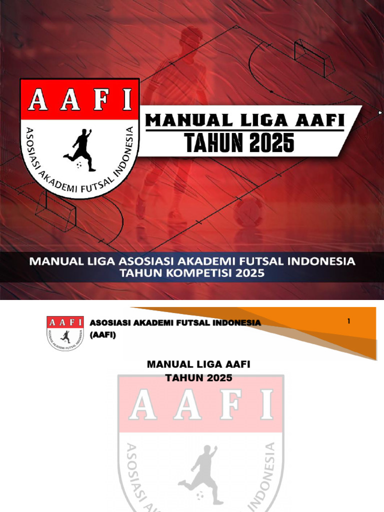 Manual Liga AAFI 2025 untuk Futsal Usia Dini | PDF