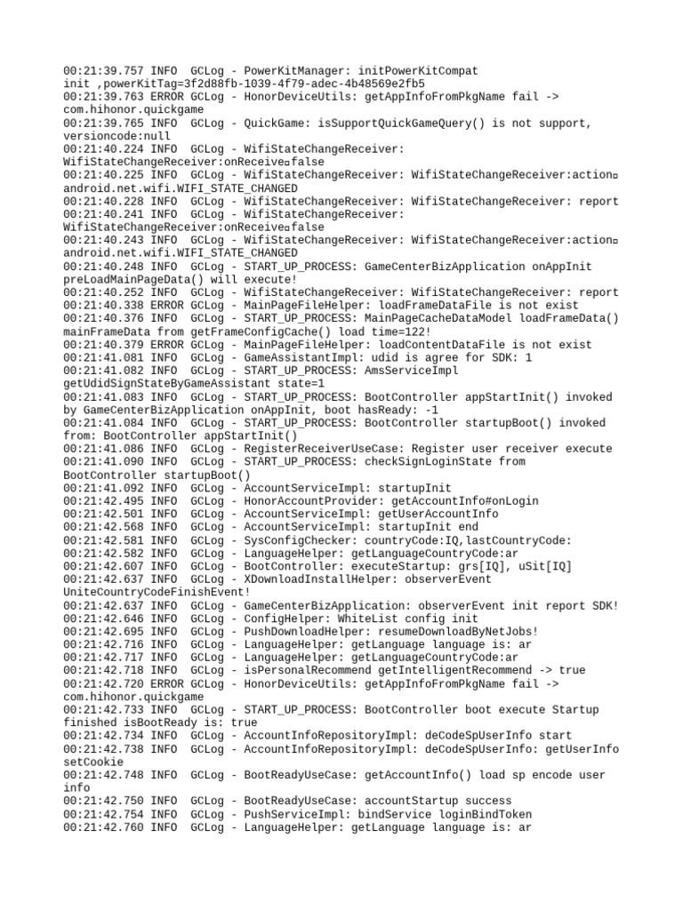 Honor Device Log Analysis Report | PDF | Internet Standards | Internet