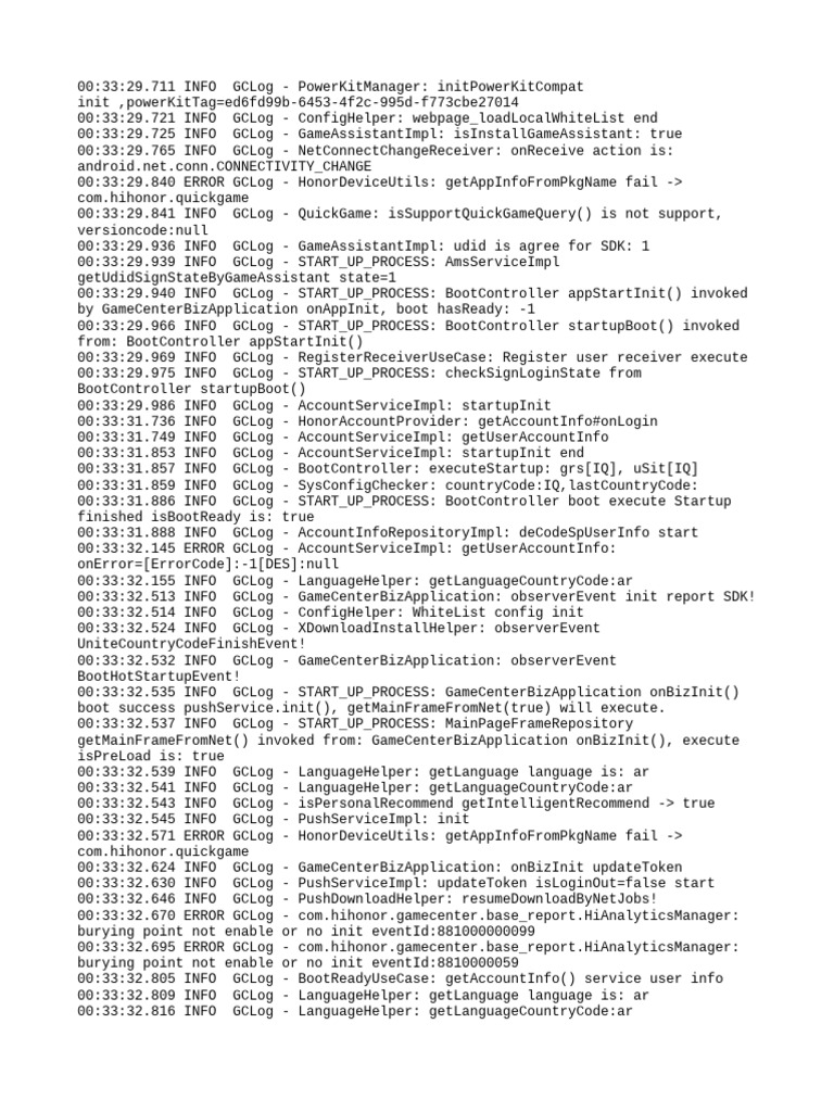 Game Center Application Log Analysis | PDF | Internet Protocols ...