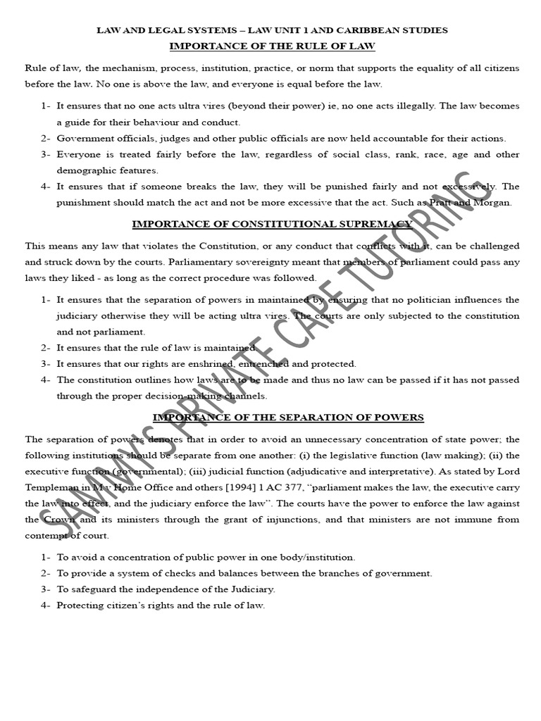 Importance of Rule of Law and Governance | PDF | Rule Of Law ...