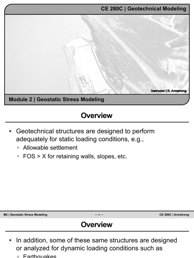(Armstrong) Geostatic Stresses Modeling (CSUS, 2020) | PDF | Stress ...