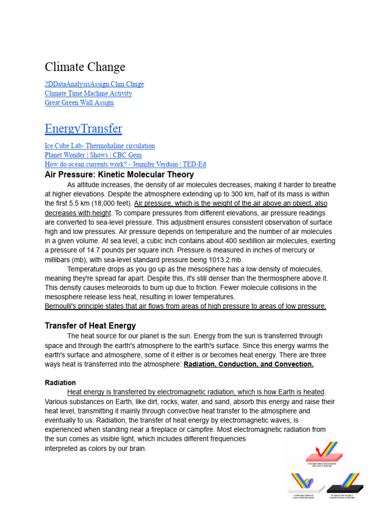 Understanding Climate and Energy Transfer | PDF | Atmosphere Of Earth ...