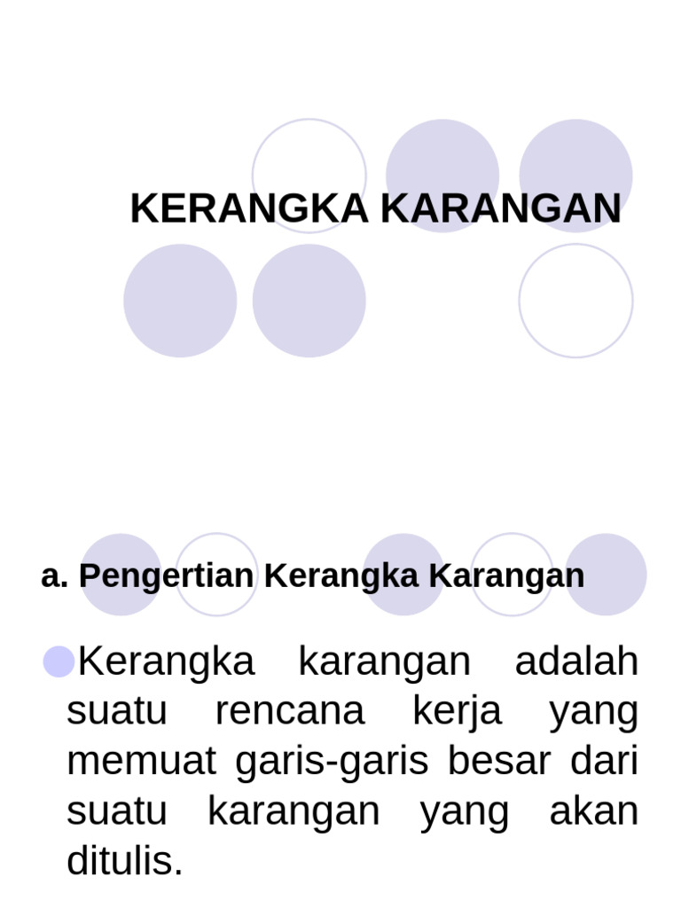 Panduan Penyusunan Kerangka Karangan | PDF