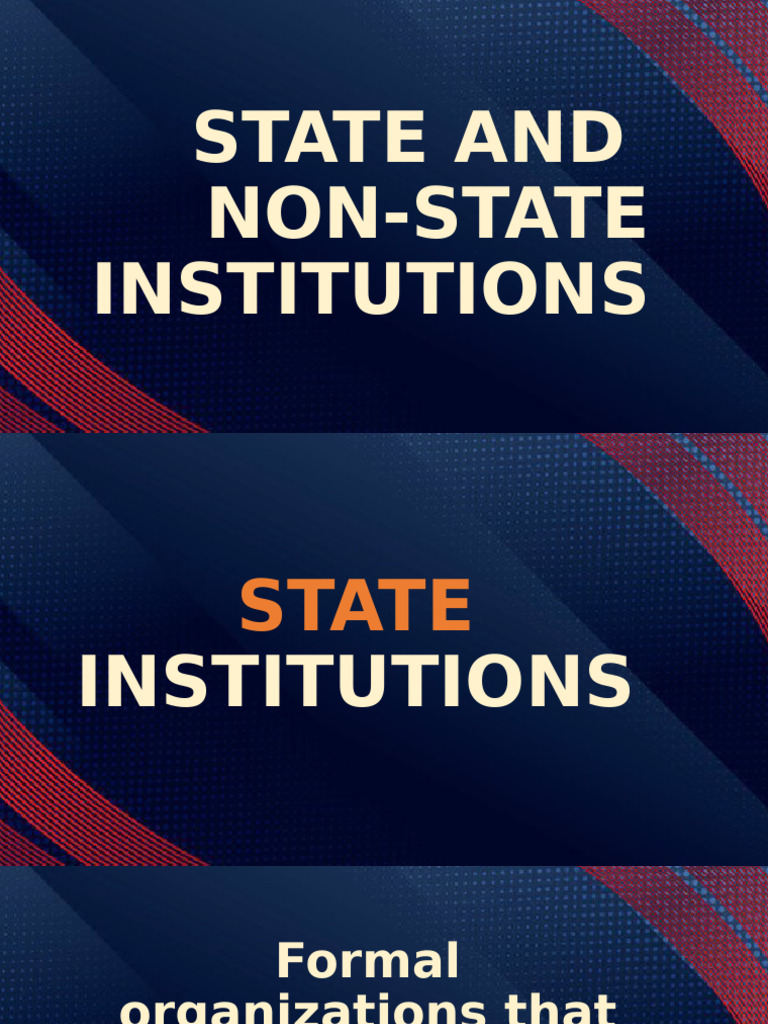 State vs. Non-State Institutions Explained | PDF | Policy | Taxes