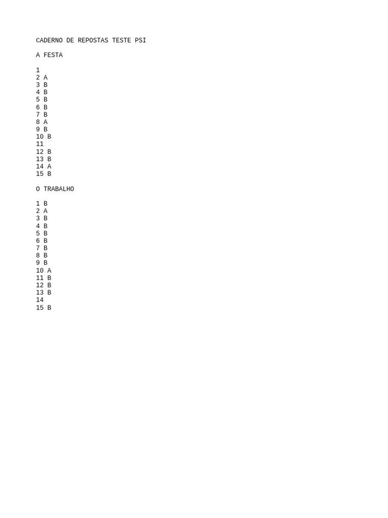 Teste Psi | PDF
