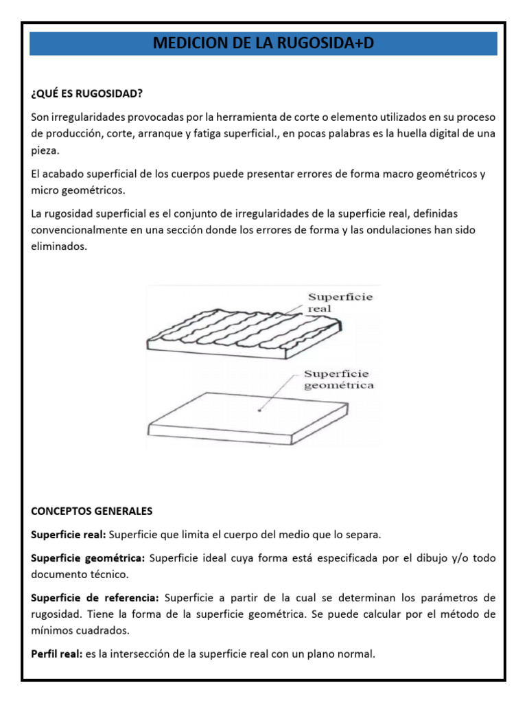Medición de Rugosidad Superficial | PDF | Fricción | Medición